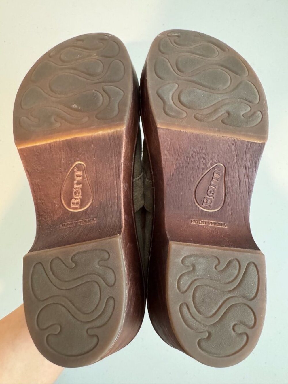 Born Toby Duo Suede Clogs Size 9 Burnished Distressed Wedge Goblincore Boho Chic - Picture 6 of 11